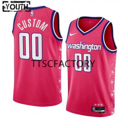 Maglia NBA Washington Wizards Personalizzate Nike 2022-23 City Edition Rosa Swingman - Bambino